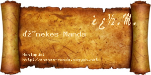 Énekes Manda névjegykártya